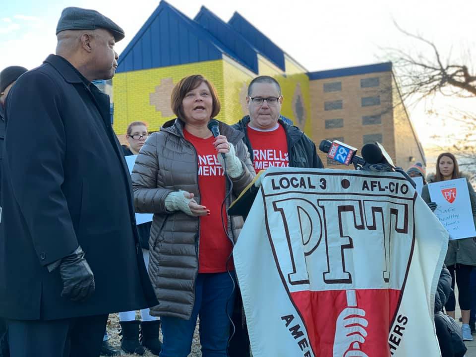 Coalition outside of Carnell Elementary
