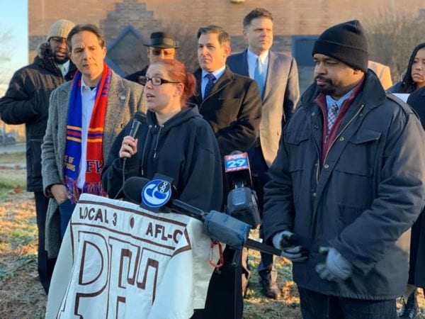 Coalition outside of Carnell Elementary