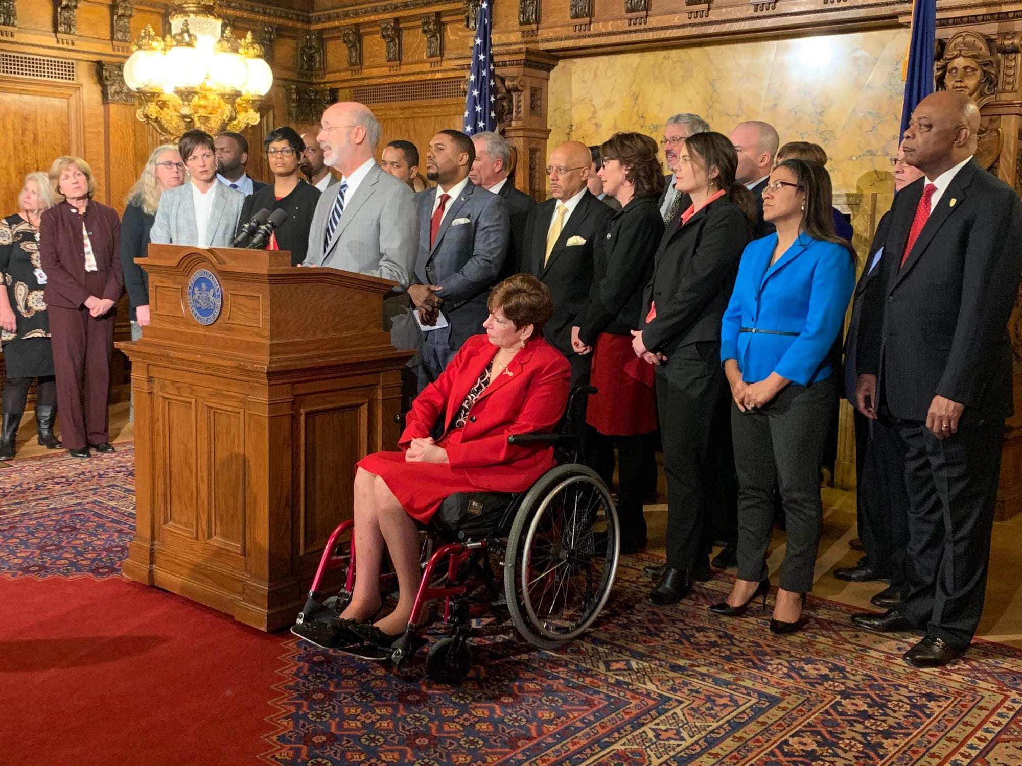 Photo: Governor Wolf and PFT announcing plan