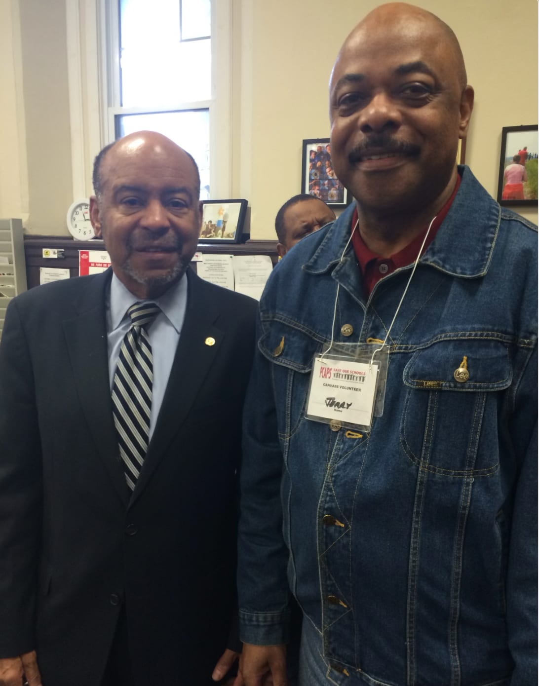 Representative Jim Roebuck and PFT President Jerry T. Jordan, March 29, 2014